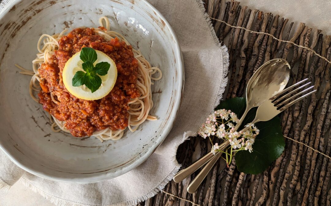 Spaghetti mit Grünkern Bolognese